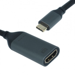 Ovaltech Adaptador USB-C Macho - HDMI 4K Hembra, Negro 