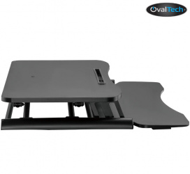 Ovaltech Escritorio para Computadora con Ajuste de Altura OVDESK-800MM, Negro 