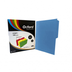 Oxford Fólder M762, Paquete de 100 Piezas, Tamaño Carta, Azul 
