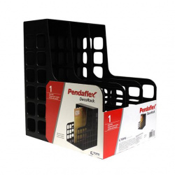 Oxford Revistero de Plástico, 3 Ranuras, Negro 