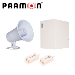 ﻿Paamon Sirena para Exterior PAM-SRE15W, Alámbrico, 2 Tonos, 102dB, Blanco, con Gabinete LINCE10 y Tampers 