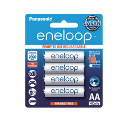 Panasonic Batería Recargable AA, 1.2V, 2000 mAh, 4 Piezas 