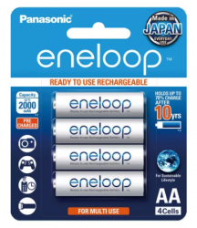 Panasonic Batería Recargable AA, 2000mAh, 4 Piezas 