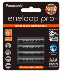 ﻿Panasonic Batería Recargable AAA, 950mAh, 4 Piezas 