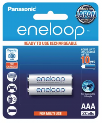 Panasonic Batería Recargable AAA, 800mAh, 2 Piezas 