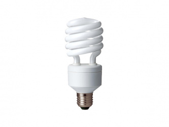 Panasonic Foco Ahorrador EFD25E27L3L, Luz Cálida, Base E26, 25W, Blanco, Ahorro de 80% 