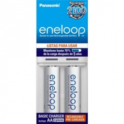 Panasonic Cargador Eneloop para 1-2 Pilas AA 