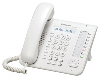 Panasonic Teléfono KX-DT521, Alámbrico, 8 Teclas Programables, Altavoz, Blanco 