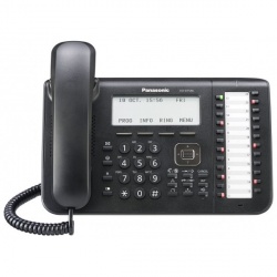 Panasonic Telefono Alámbrico KX-DT546X-B, Altavoz, 24 Botones, Negro 