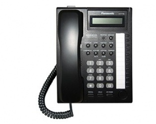 Panasonic Teléfono Propietario Análogo KX-T7730X, con 12 Botones Programables, Manos Libres, Negro 