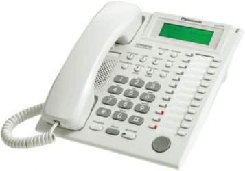 Panasonic Teléfono Analógico de 3 Líneas KX-T7735, Alámbrico, Blanco 