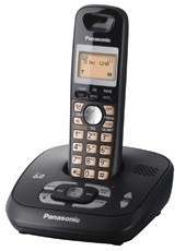 Panasonic Teléfono DECT con Contestadora KX-TG4021MET, Inalámbrico, Negro 