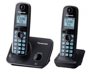 Panasonic Teléfono DECT con Pantalla LCD de 1.8'', Inalámbrico - incluye 2 Auriculares 