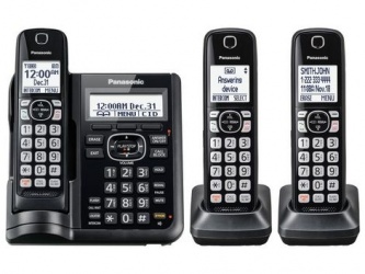 Panasonic Teléfono Inalámbrico DECT KX-TGF543B, 3 Auriculares, Negro 