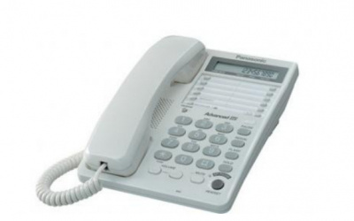 Panasonic Teléfono Alámbrico KX-TS108, Altavoz, Blanco 