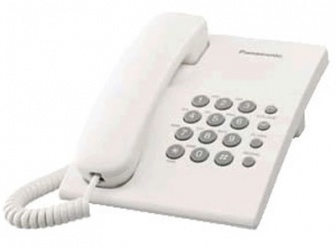 Panasonic Teléfono Unilínea KX-TS500EX, Alámbrico, Blanco 