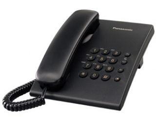Panasonic Teléfono Unilínea KX-TS500MEB, Alámbrico, Negro 