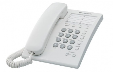 Panasonic Teléfono Alámbrico KX-TS550MEW, Blanco  