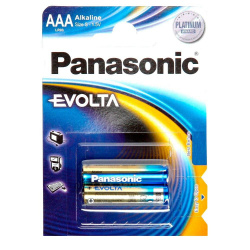 ﻿Panasonic Pila Alcalina AAA, 1.5V, 2 Piezas 