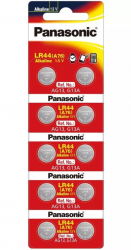 Panasonic Pila Alcalina LR44, 1.5V, 10 Piezas 