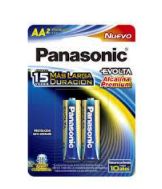 Panasonic Pila Alcalina AA, 1.5V, 2 Piezas 