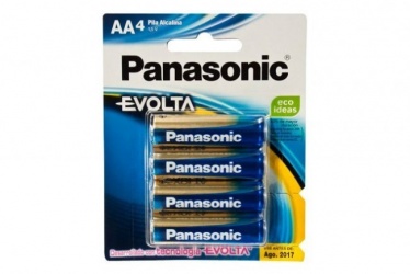 Panasonic Pilas Alcalinas AA, 1.5V, 4 Piezas 