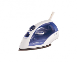 Panasonic Plancha de Vapor NI-E500, Suela Antiadherente de Titaneo, 1200W, Azul/Blanco 