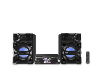 Panasonic SC-MAX-3500 Mini Componente, Bluetooth, 2400W, USB 2.0, Karaoke, Negro 