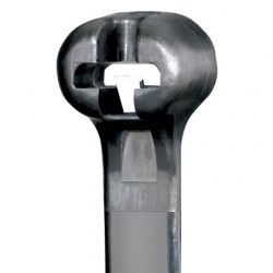 Panduit Cintillo Plástico con Seguro Metálico BT4LH-TL0, 14.9'', Negro, 250 Piezas 