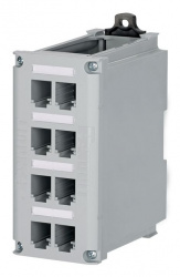 Panduit Panel de Parcheo Modular Cat6, RJ-45, 8 Puertos, Para Montaje en Riel DIN 