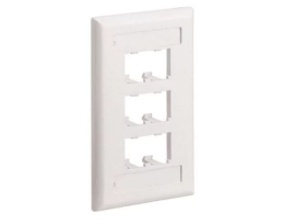 Panduit Placa Modular Angular, 2 Puertos. Negro 