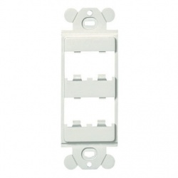 Panduit Marco para Placa Frontal, 4 Puertos Mini-Com, Blanco 