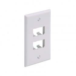Panduit Placa de Pared Vertical Classic, 4 Puertos, Blanco 