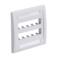 Panduit Placa de Pared Vertical Ejecutiva CFPE10WH-2GY, 10 Puertos, Blanco 