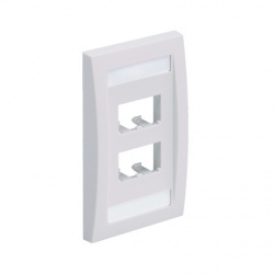 Panduit Faceplate Ejecutiva para Módulo Mini-Com, 4 Puertos, Blanco 