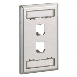 Panduit Placa Frontal Vertical, 2 Puertos 