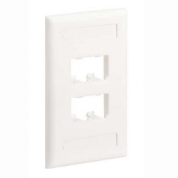 Panduit Placa de Pared Vertical CFPL4WHY, 4 Puertos, Blanco 