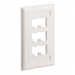 Panduit Placa Vertical de Pared Classic, 6 Puertos, Blanco 