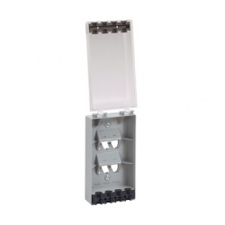 Panduit Caja Sellada de 4 Puertos, Gris 