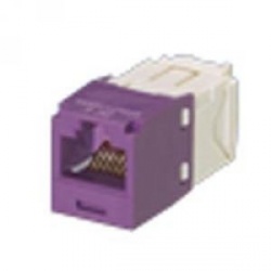 Panduit Jack de Red Cat6, RJ45, Violeta/Blanco 