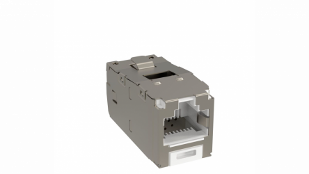 Panduit Jack de Red Blindado Mini-Com Cat6a de 8 Posiciones, RJ-45, Blanco 