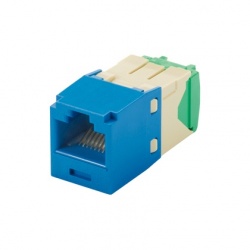 Panduit Jack de Red Cat6 de 8 Posiciones, RJ-45, Azul/Verde/Blanco 
