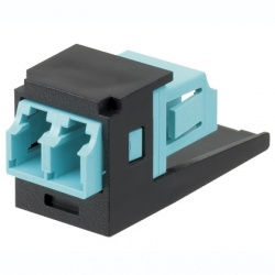 Panduit Módulo de 1 Adaptador de Fibra Óptica LC, Multimodo, Negro/Azul 