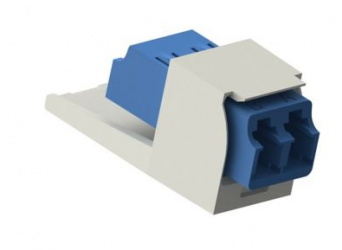 Panduit Módulo Acoplador Mini-Com LC Dúplex, Monomodo OS1/OS2, Blanco 