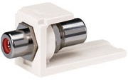 Panduit Módulo con Acoplador RCA con Inserto Rojo, Blanco 