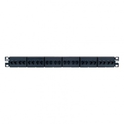 Panduit Panel de Parcheo Cat5e, 24 Puertos RJ-45, 1U, Negro 