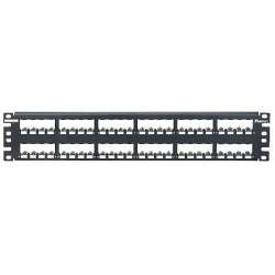 Panduit Panel de Parcheo Cat6, 48 Puertos RJ-45, 2U, Negro 