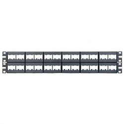 Panduit CPP48WBLY Panel de Parcho Modular para Rack de 19'', 2U, 48 Puertos 