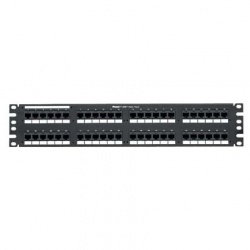 Panduit Panel de Parcheo Cat6, 48 Puertos RJ-45, 2U, Negro 