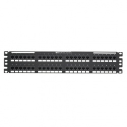 Panduit Panel de Parcheo Cat6a, 48 Puertos RJ-45, 2U, Negro 
